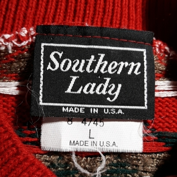 Vintage Southern Lady ugly Christmas sweater large - Picture 2 of 3